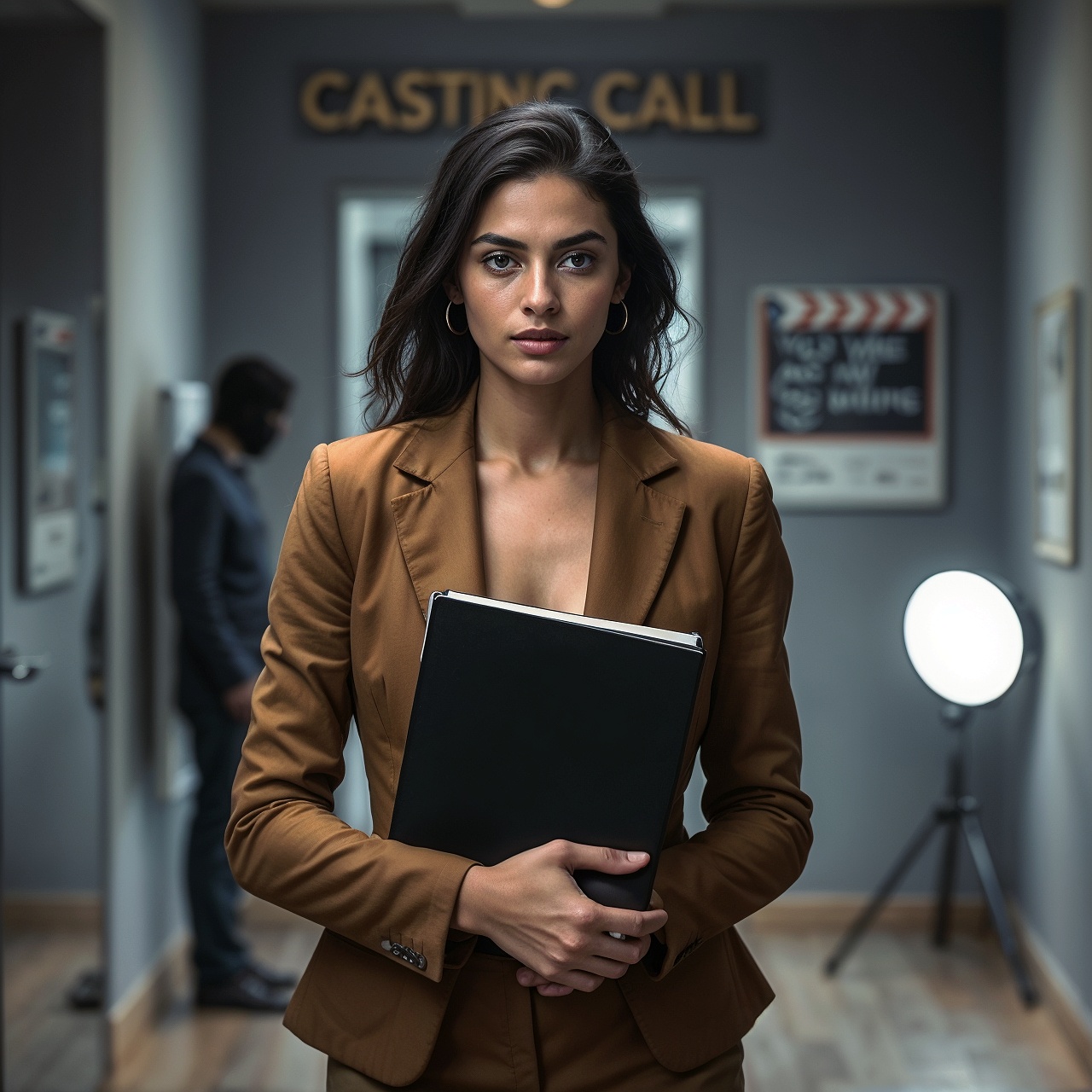 Indian fashion model walking away from a casting setup, symbolizing courage to say no and uphold professional boundaries.