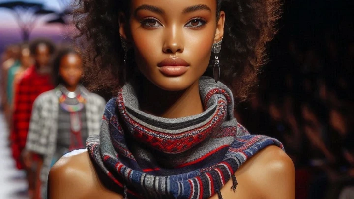 Polished fashion runway portrait highlighting idealized beauty standards in modern fashion photography